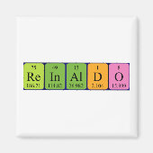 aimant de nom de table périodique Reinaldo (Devant)