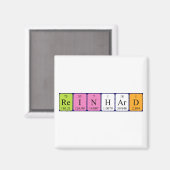 aimant de nom de table périodique Reinhard (Recto/Verso)