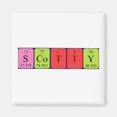 Aimant de nom de table périodique Scotty (Devant)