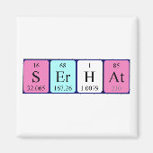 Aimant de nom de table périodique Serhat (Devant)