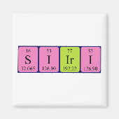 Aimant de nom de table périodique Siiri (Devant)