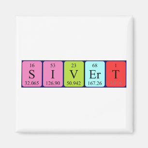 Aimant de nom de table périodique Sivert