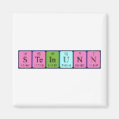 Aimant de nom de table périodique Steinunn (Devant)