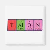 Aimant de nom de table périodique Talon (Devant)