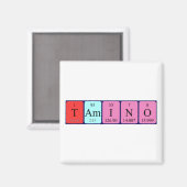Aimant de nom de table périodique Tamino (Recto/Verso)