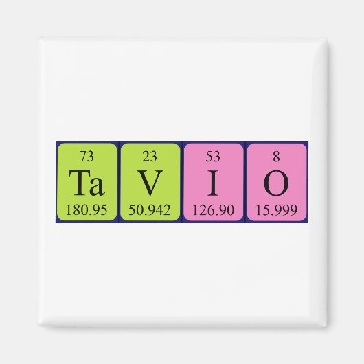 aimant de nom de table périodique Tavio (Devant)