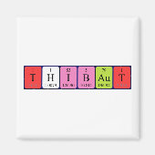 Aimant de nom de table périodique Thibaut (Devant)