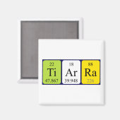 aimant de nom de table périodique Tiarra (Recto/Verso)