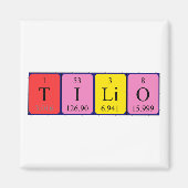 Aimant de nom de table périodique Tilio (Devant)