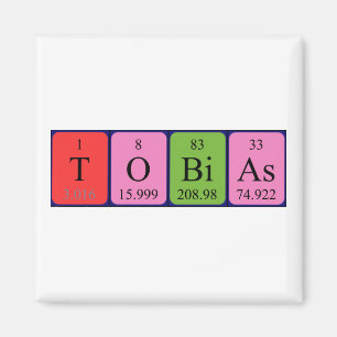 Aimant de nom de table périodique Tobias