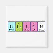 aimant de nom de table périodique Ulrich (Devant)
