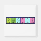 Aimant de nom de table périodique Valerius (Devant)