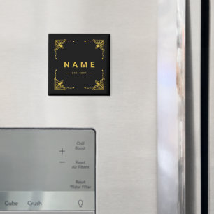 Aimant de nom personnalisé élégant pour la maison