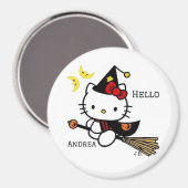 Aimant de nom rond de 3 pouces (Recto/Verso)