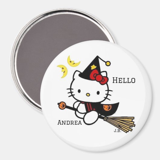 Aimant de nom rond de 3 pouces (Recto/Verso)