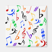 Aimant de notes musicales - Multi (Devant)