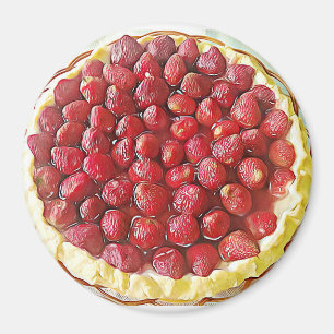 Aimant de nourriture de tarte de fraise