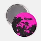 Aimant de palme tropical d'Hawaï (Recto/Verso)