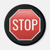 Aimant de panneau STOP (Devant)