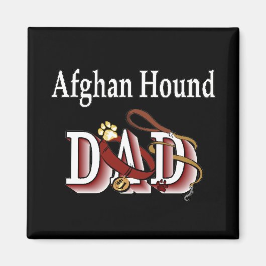 aimant de papa lévrier afghan (Devant)