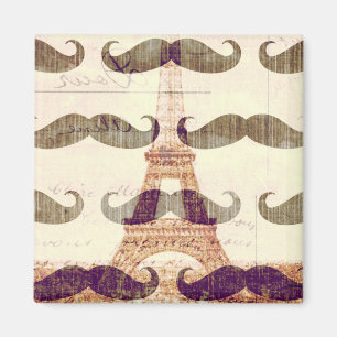 Aimant De Paris avec moustache