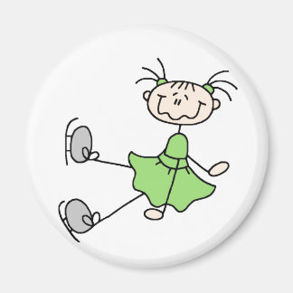 Aimant de patinage de filles vertes