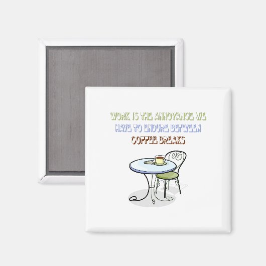 Aimant de pause café (Recto/Verso)