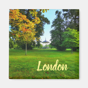 Aimant de paysage du parc vert de Londres en autom