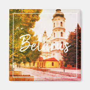 Aimant de paysage urbain de Pinsk d'architecture d