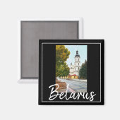 Aimant de paysage urbain de Pinsk d'architecture d (Recto/Verso)