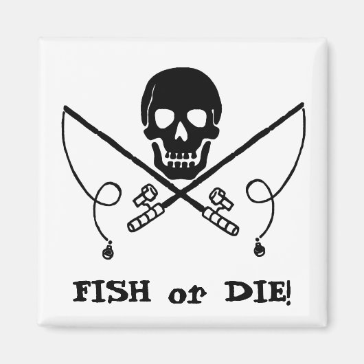 Aimant de pêche au Jolly roger pirate (Devant)