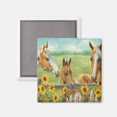 Aimant de peinture de cheval (Recto/Verso)