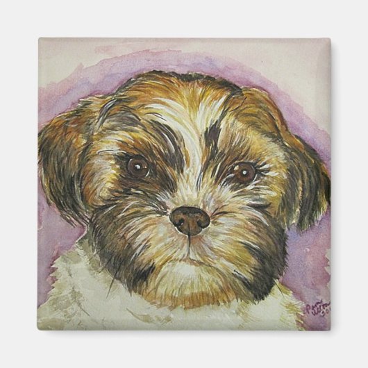 aimant de peinture de chiot (Devant)