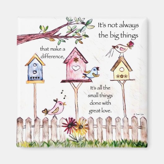 Aimant de peinture d'oiseaux (Devant)