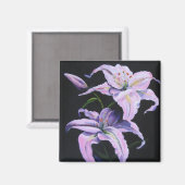 Aimant de peinture Lilies (Recto/Verso)