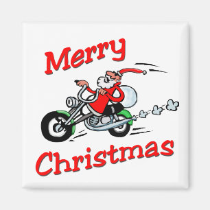 Aimant de Père Noël de moto