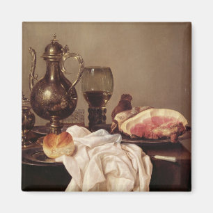 Aimant De petit déjeuner toujours la vie (huile sur le