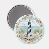 aimant de phare de coquillages de Floride (Recto/Verso)