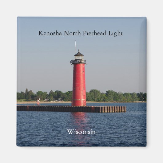 Aimant de phare de Kenosha North Pierhead (Devant)