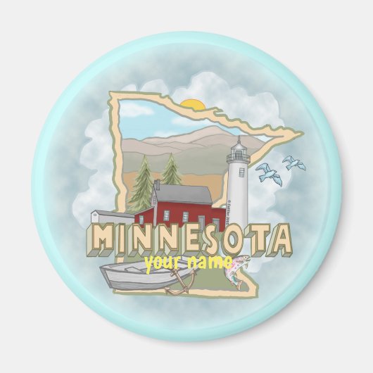 Aimant de phare du Minnesota (Devant)