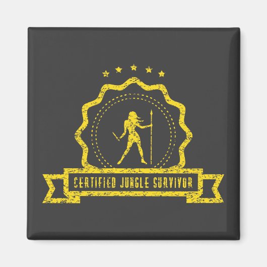 Aimant de phoque de la jungle jaune (Devant)