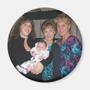 Aimant de photo de famille de quatre générations