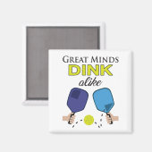 Aimant de Pickleball "Great Minds Dink Alike" (Recto/Verso)