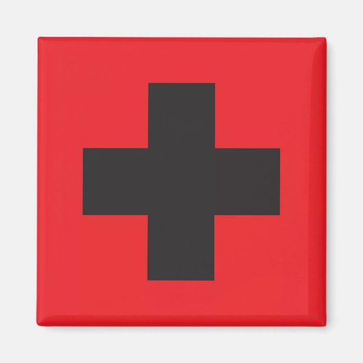Aimant de pictogramme, croix (Devant)