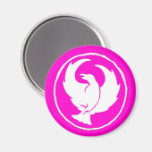 Aimant de pied de travers (blanc/rose) (Recto/Verso)