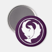 Aimant de pied de travers (blanc/violet foncé) (Recto/Verso)
