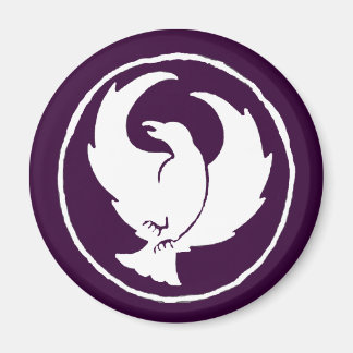 Aimant de pied de travers (blanc/violet foncé)