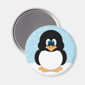 Aimant de pingouin à flocon de neige (Recto/Verso)