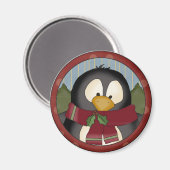 Aimant de pingouin de Noël (Recto/Verso)