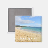 Aimant de plage de Maui (Recto/Verso)